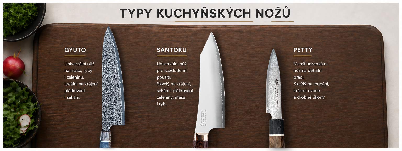 Jak vybrat kuchyňský nůž – Gyuto a Santoku, Petty-2